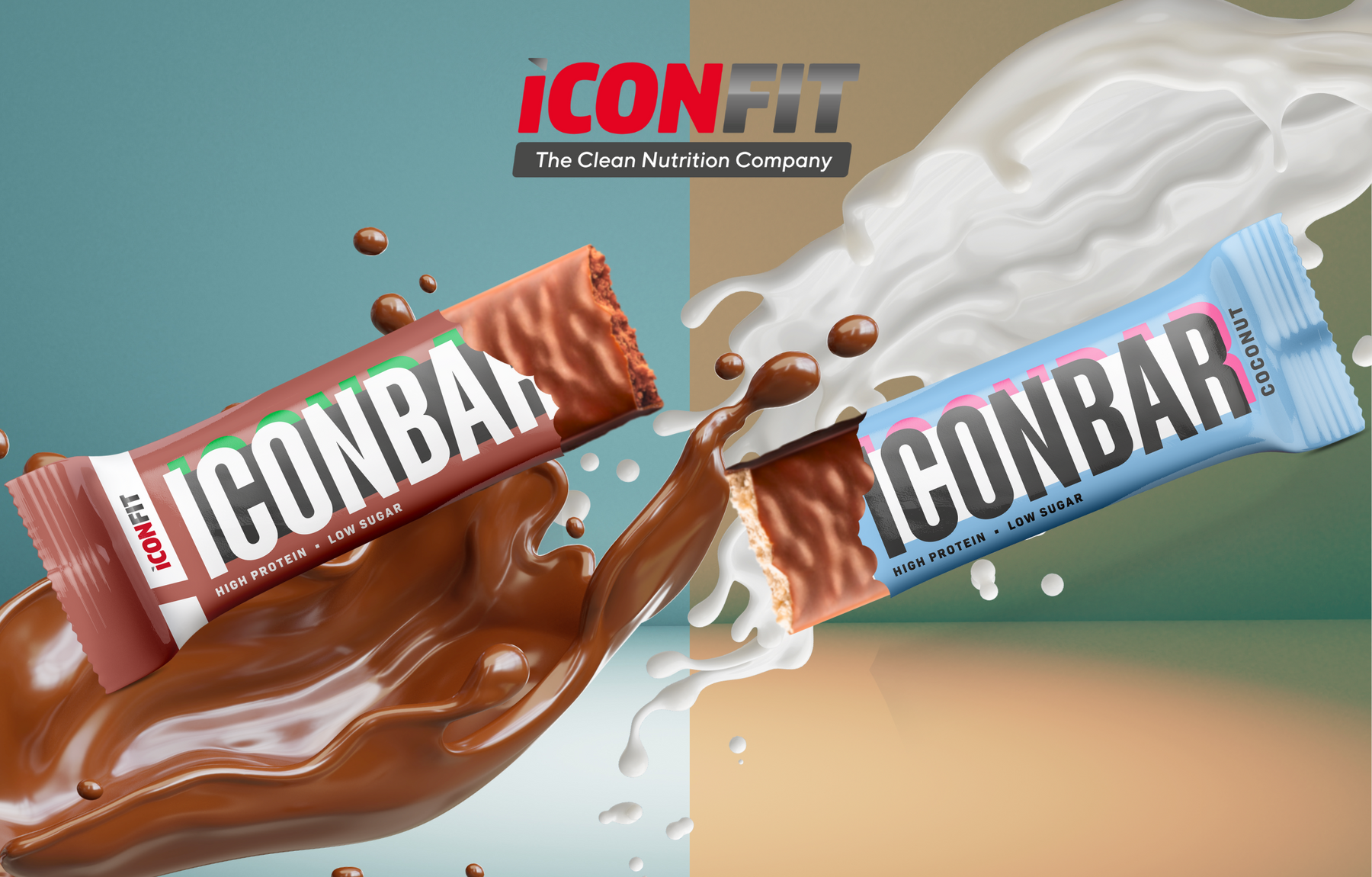 Iconbar. Protein bar. Chocolate and Coconut