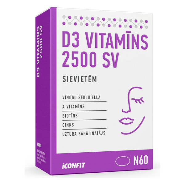 ICONFIT D3 vitamīns 2500 IU (90 kapsulas)