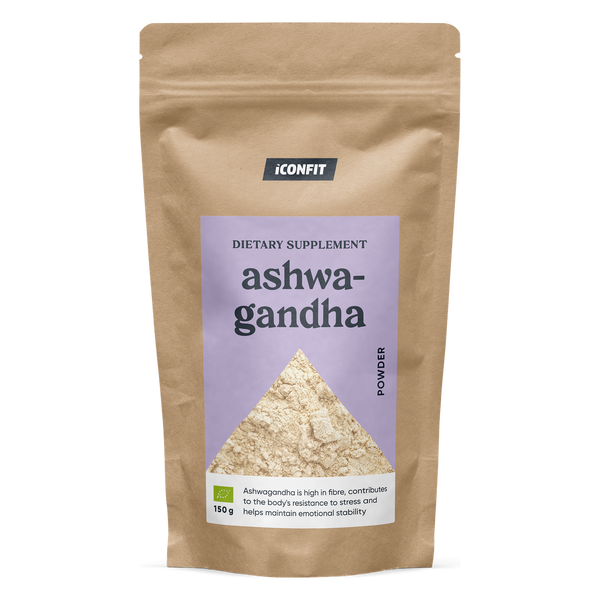 ICONFIT Bioloģiskais ašvagandas pulveris (150 g)