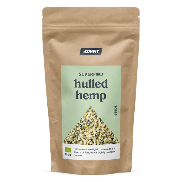 ICONFIT Bioloģiskas lobītas kaņepju sēklas (200 g)